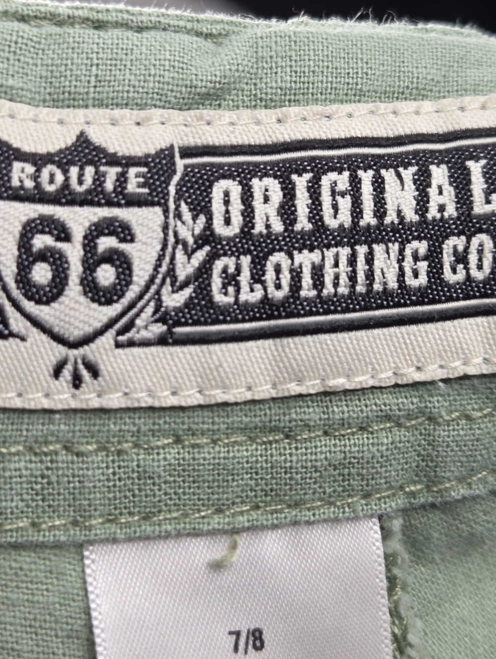 Vintage Route 66 Original Green Low Slung Linen Blend Cargo Capri Pants Size 8 - Picture 8 of 10